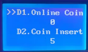 Ekran 2 opcije D (računi) u meniju mašine za kandžu.
