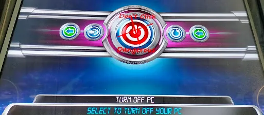 Pinball demo software shutdown — confirm off.