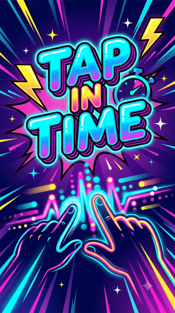 whack a mole style event game “tap in time” personalized