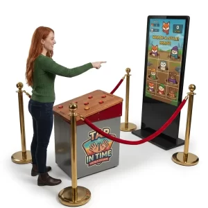 whack a mole style event game "tap in time" personalized