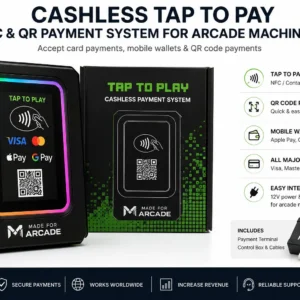 Cashless Tap to pay NFC QR Payment System for Arcade Machines