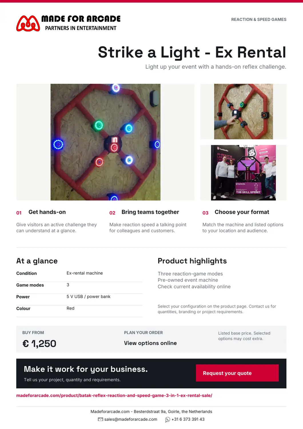 Strike a Light - Ex Rental - one-page product flyer
