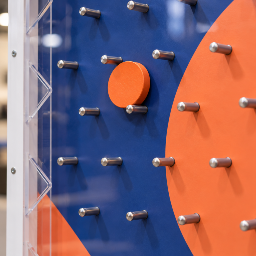 Juego Plinko gigante personalizado: tablero de caída de premios con la marca del cliente para eventos y ferias comerciales